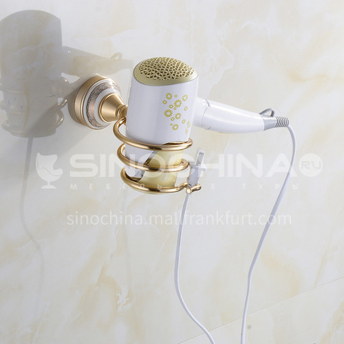 Bathroom champagne gold space aluminum ceramic pedestal  hair dryer holder  MY-91010